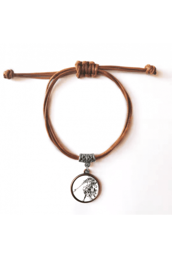 china chinese masterpiece the romance bracelet leather hide wristband brown jewelry