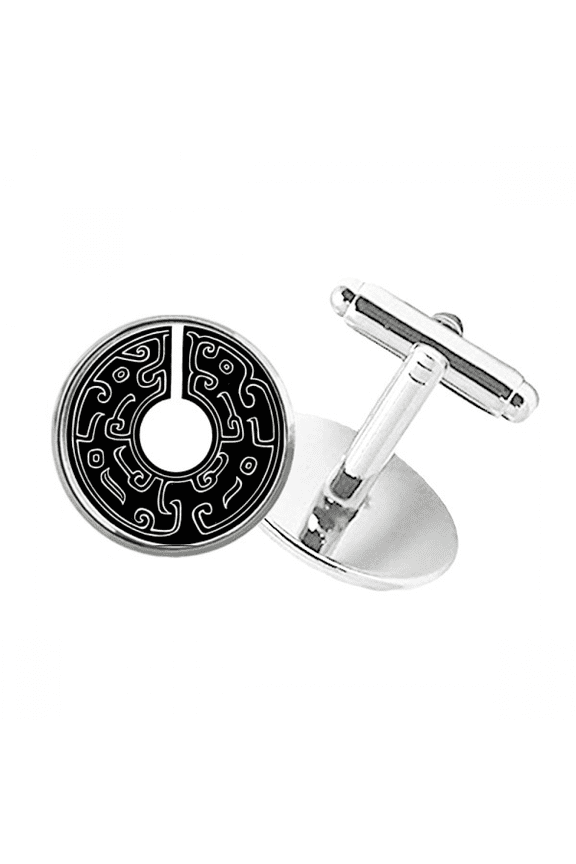 china culture sp autumn war states round button cuff clip stud cufflinks