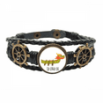 thumbnail image 1 of china dragon boat rtravel taiwan leather braided ocean bracelet wristband, 1 of 4