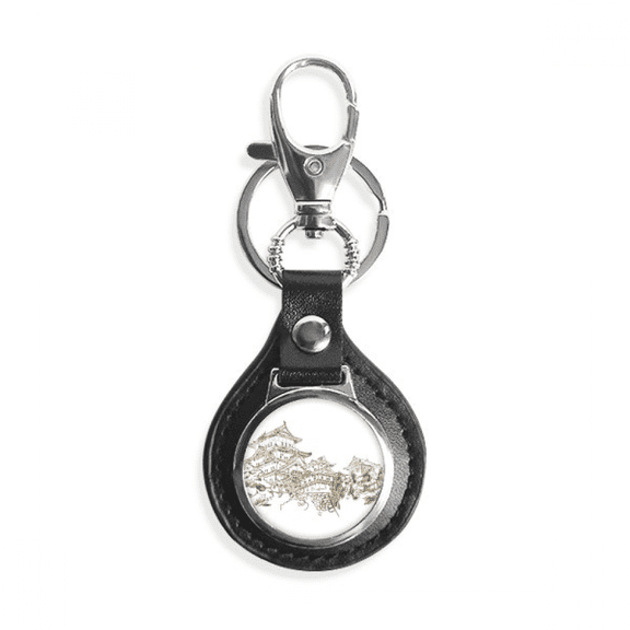china landmark sketch key link chain keyholder finder hook metal