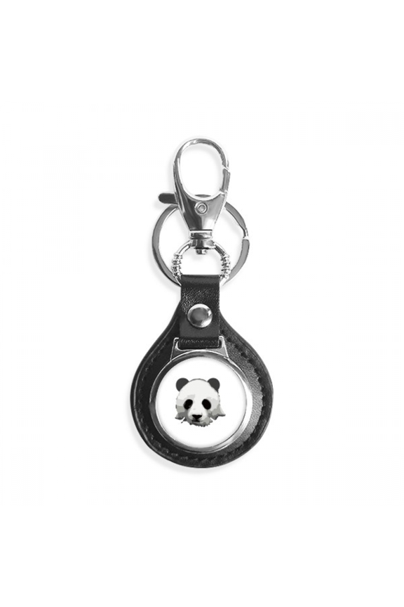 china national treasure panda outline key link chain keyholder finder hook metal