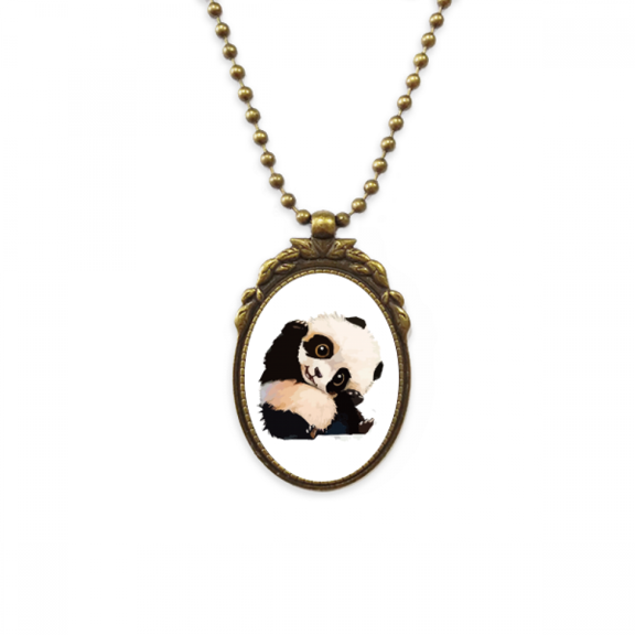 china panda cubs trottie lovely baby antique necklace vintage bead pendant keychain