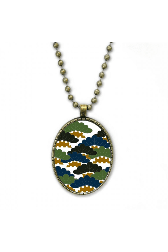 china pine tree traditional pattern necklace vintage chain bead pendant jewelry collection