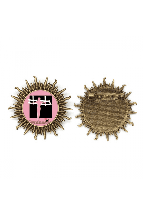 china sports gymnastic s metall sonne brosche haken pin