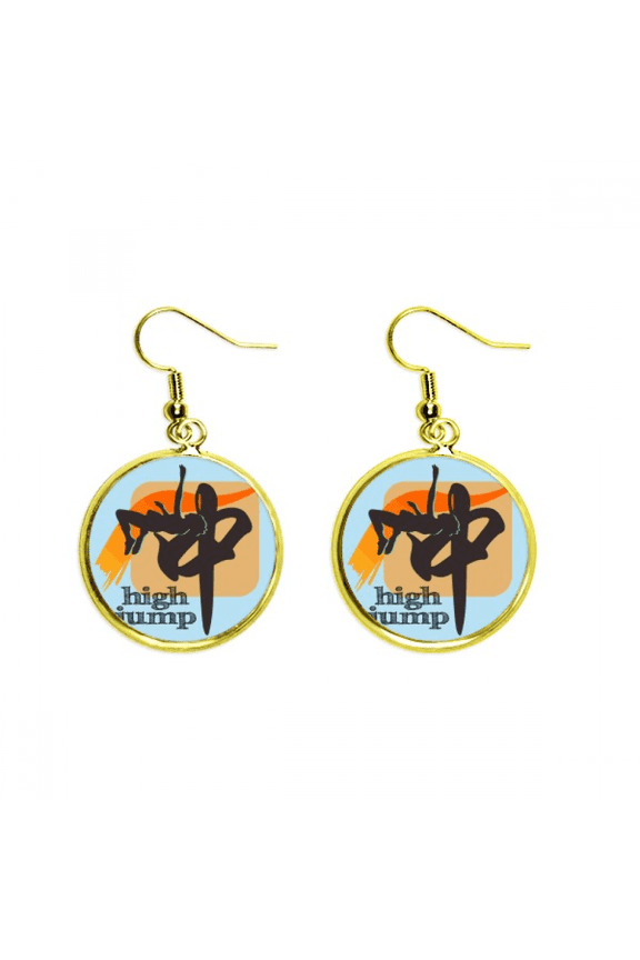 china sports track field highjump earring dangle en drop earring jewelry woman