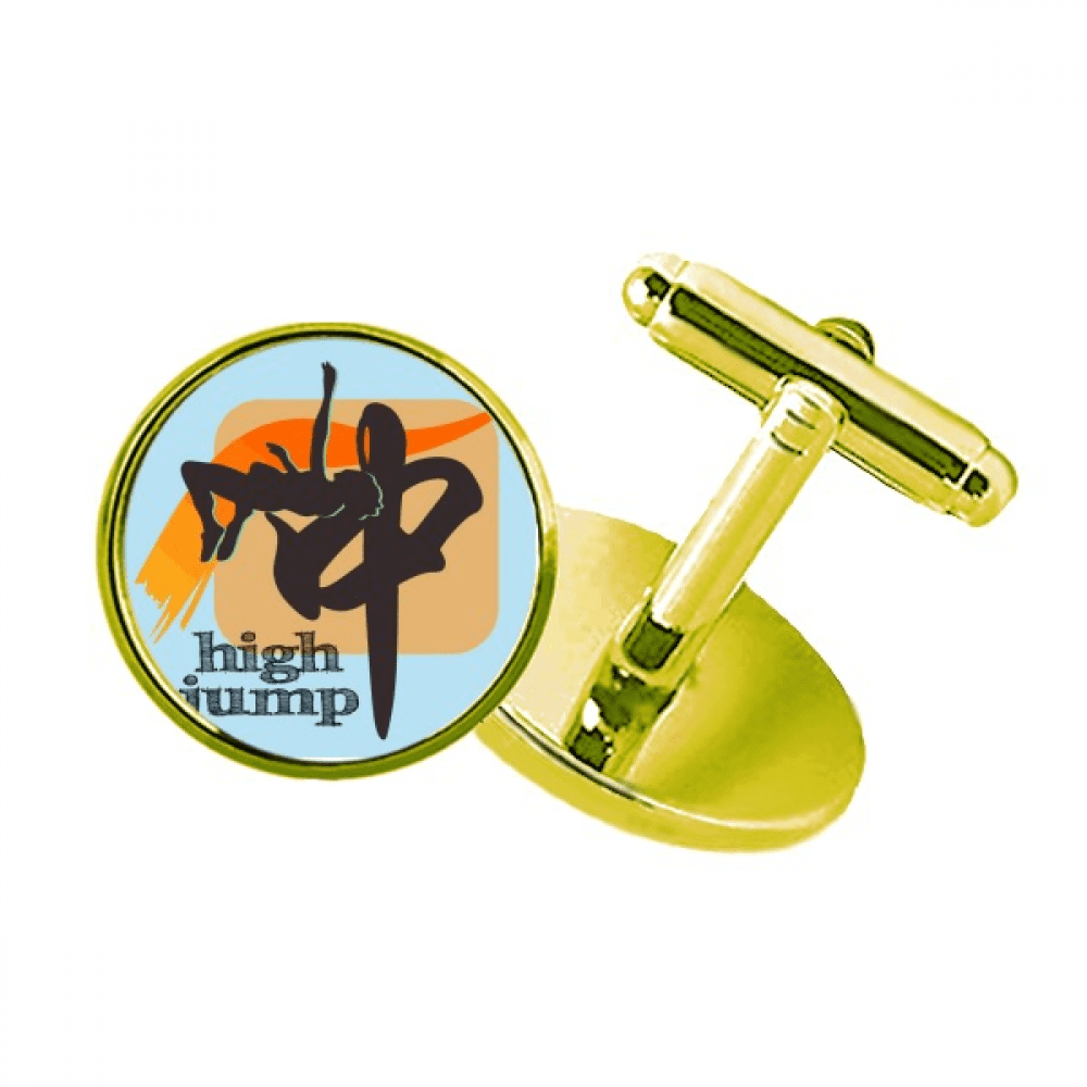 china sports track field highjump studded business metal cufflinks en