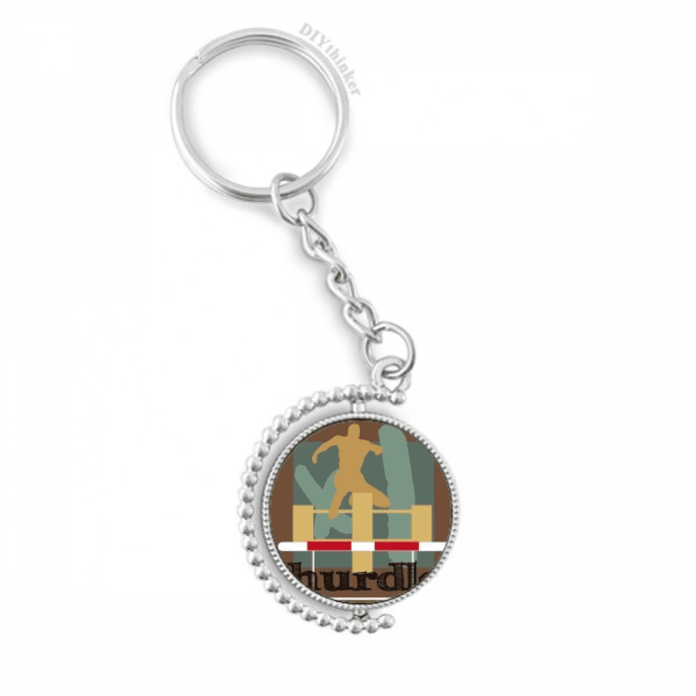 china sports track field hurdle rotatable keyholder disc accessories chain clip