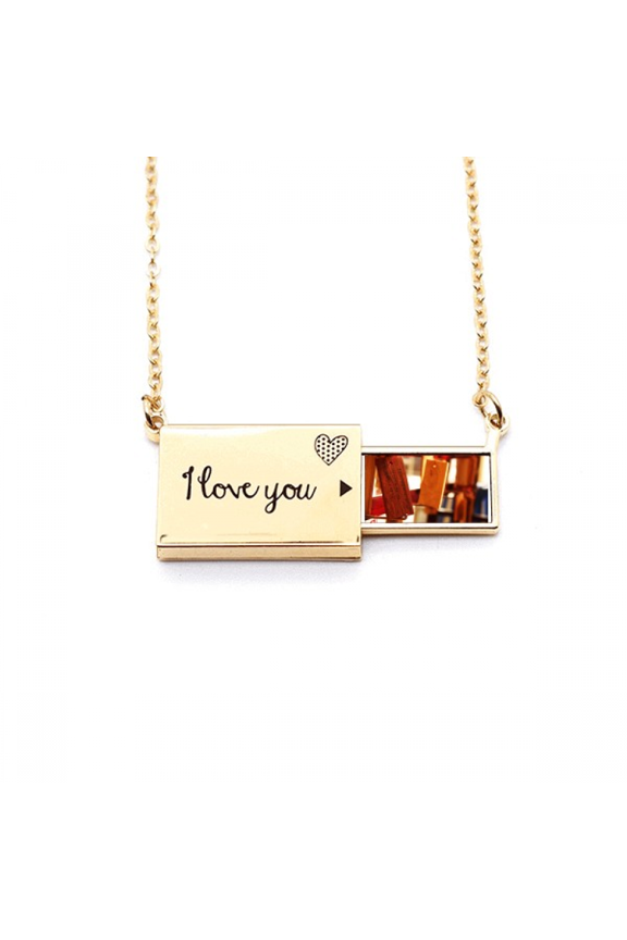 china style blessing board photography letter envelope necklace pendant jewelry