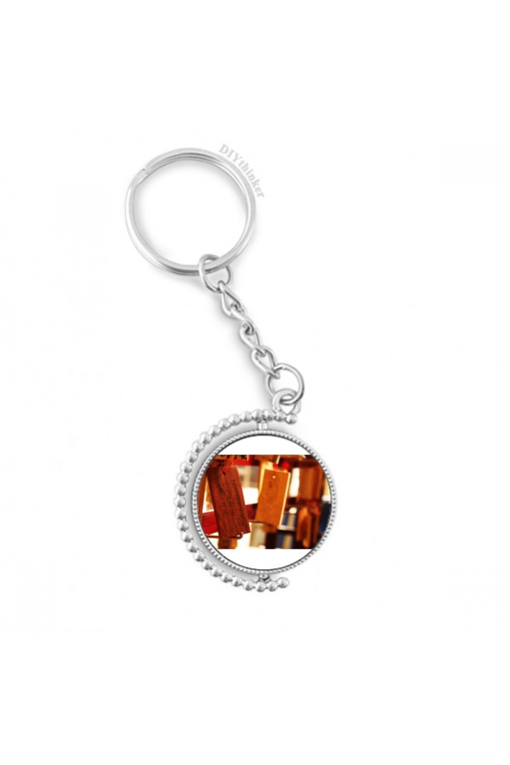 china style blessing board photography rotatable keyholder disc accessories chain clip