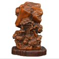 thumbnail image 1 of chinese boxwood carving wood wooden statue antique vintage Figurine Li Bai decor desk Study souvenir amusing, 1 of 6