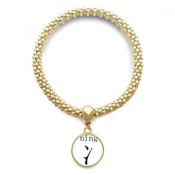 chinese character compnt en bracelet round pendant jewelry chain