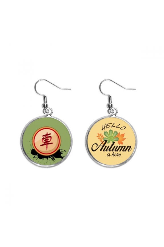 chinese chess red generals ear dangle autumn ear jewelry