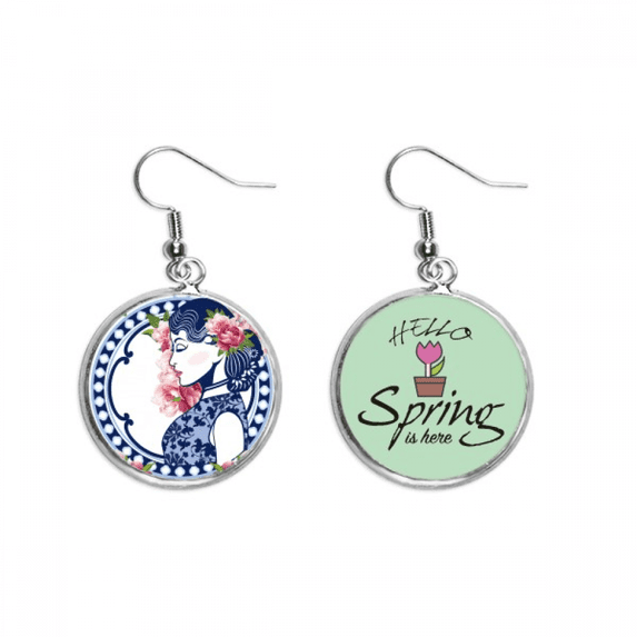 chinese culture flower woman decoration dangle season sp earring jewelry