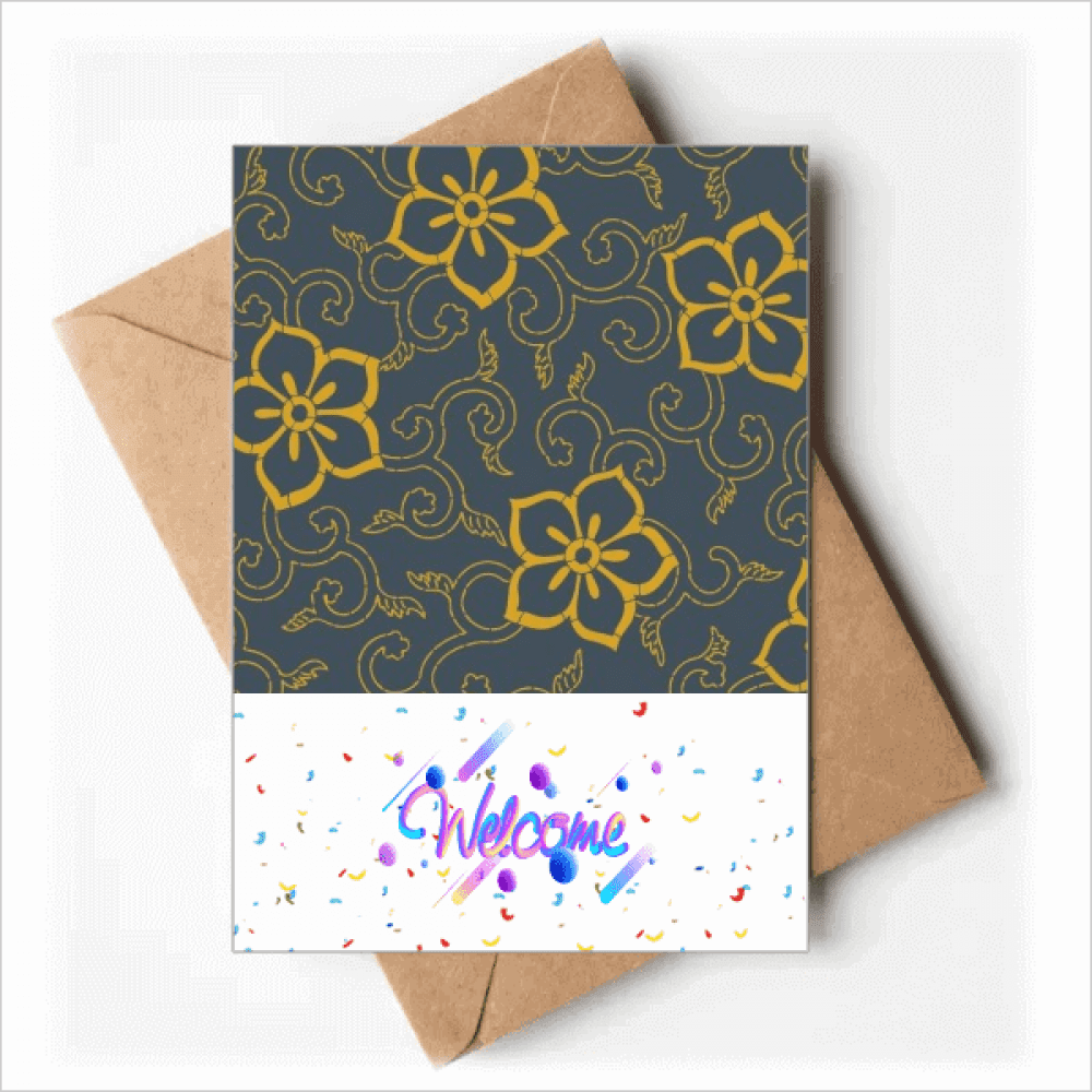 chinese japanese style asia flowers Welcome Back Greeting Cards Envelopes Blank