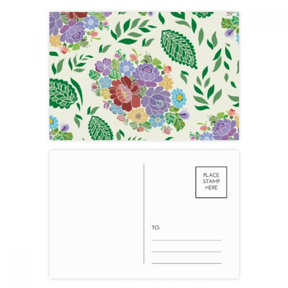 chinese japanese style flowers pattern postcard set birthday mailing thanks greeting card