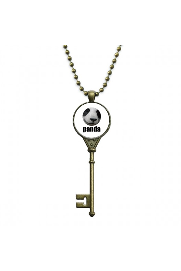 chinese national treasure animal panda key necklace pendant tray embellished chain