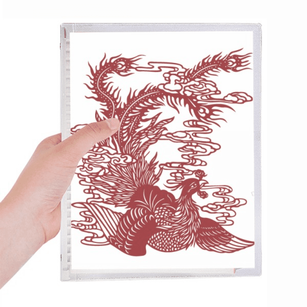 chinese phoenix bird animal portrait notebook loose diary refillable journal statiry