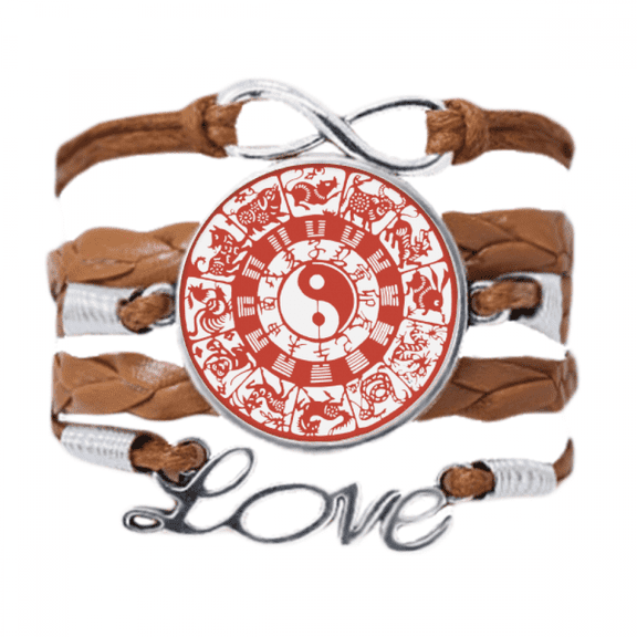chinese taiji diagrams yin-yang zodiac bracelet love chain ornament wristband
