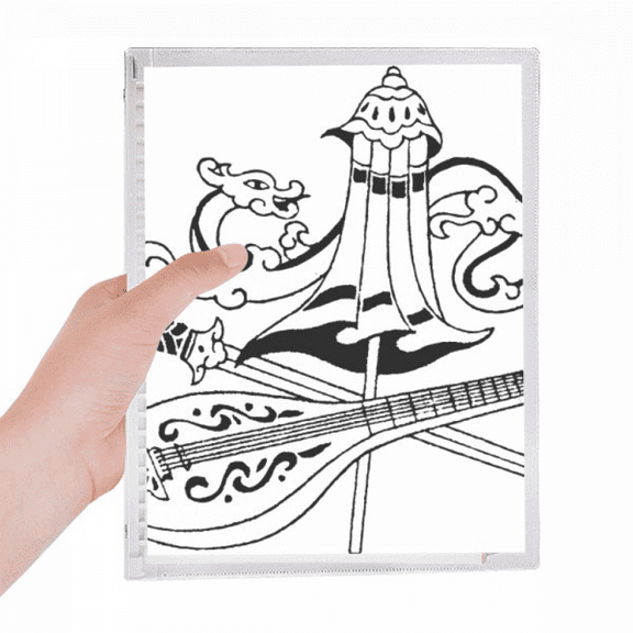 chinese umbrella dragon drawing notebook loose diary refillable journal statiry