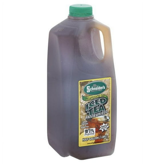 Schneider's, Pasteurized Decaffeinated Iced Tea, Half Gallon