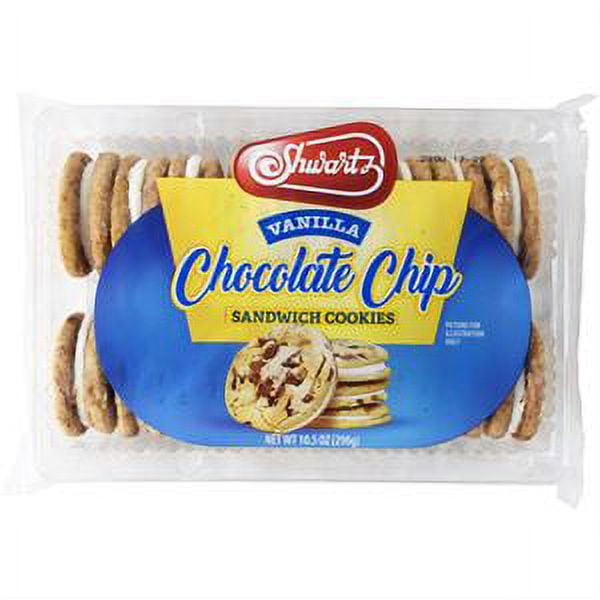 chocolate chip sandwich vanilla crème cookie