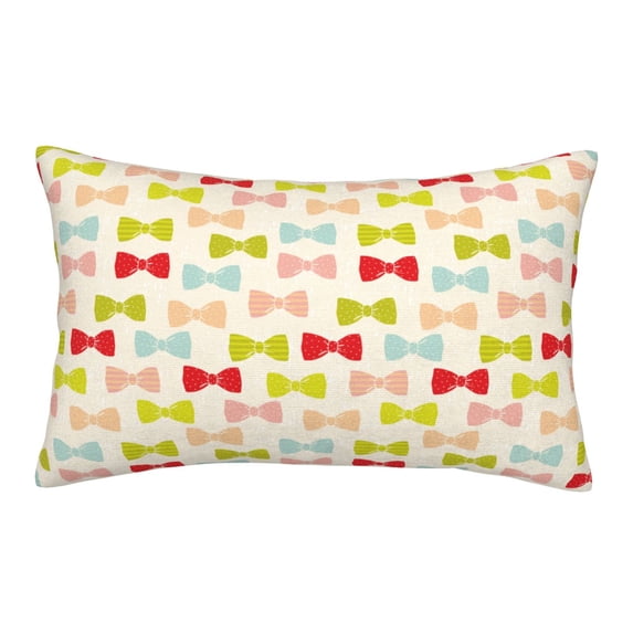 Bingfone Bow Ties Standard Size Pillowcase, Long Staple Pure Cotton Envelope Closure Pillow Cover-16"x24"