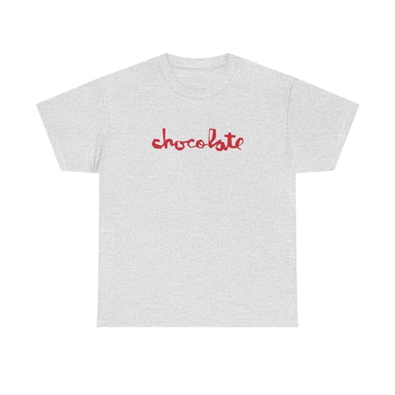 chocolate skateboards Vintage Logo Red White Retro Classic Skate TShirt Print - Ash / S