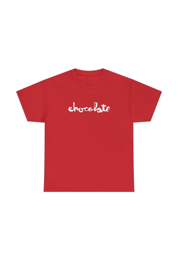 chocolate skateboards Vintage Logo Red White Retro Classic Skate TShirt Print - Red / M