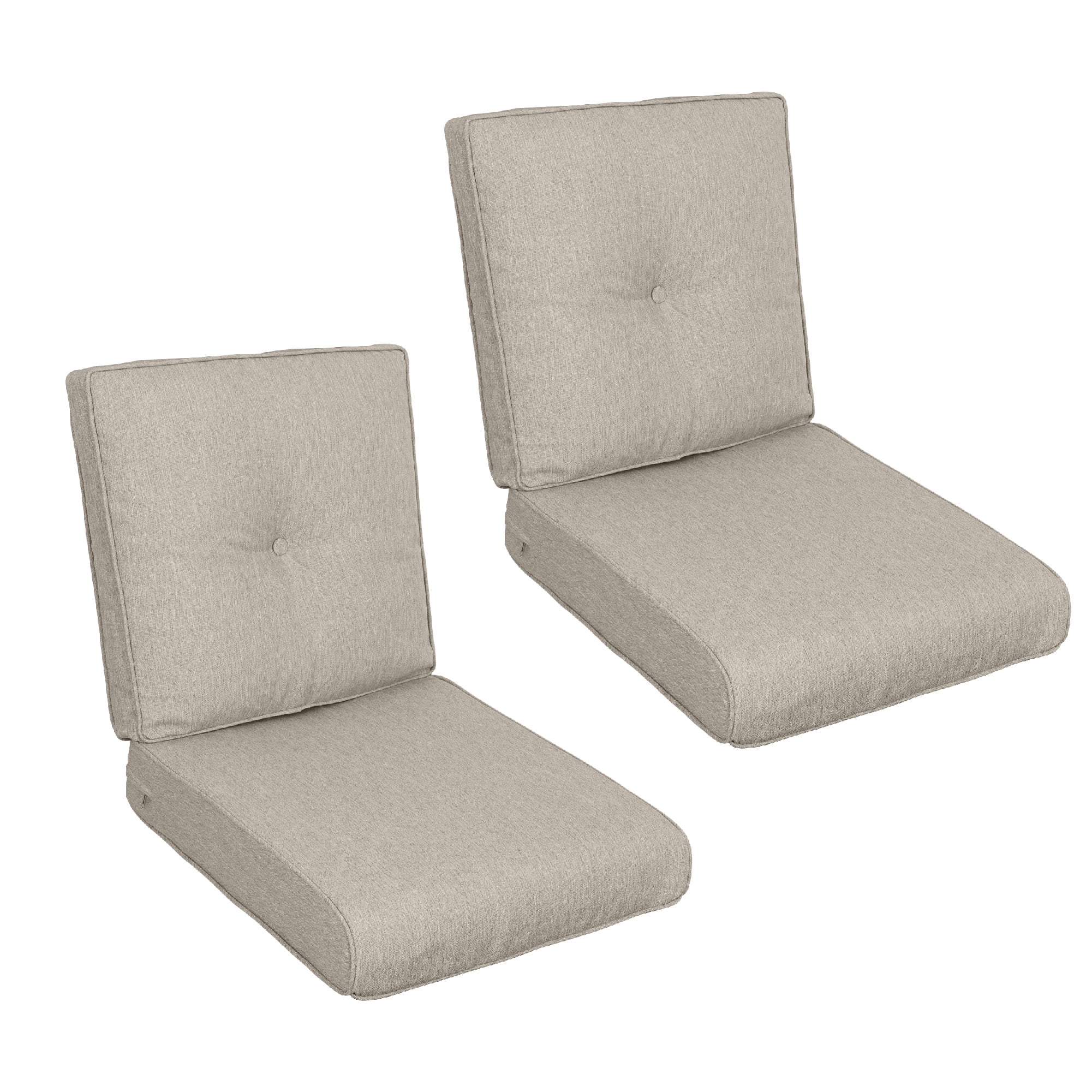 Only choice Patio Chair Cushion Deep Seat Patio Chair Cushion 22 x 24 x 4 Inch Set of 2,Outside High Back  Cushion for Outdoor Glider Rocking Chairs Loveseat Couch (BeigeBrown)