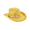thumbnail image 1 of choiix Womens Western Sequin Trim Cowboy Hat Wide Brim Sparkly Costume Cowboy Hat Party Dress‑up Hat Prop for Cosplay Stage Performance Holiday Gathering, 1 of 4