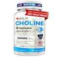 thumbnail image 1 of choline Brain Food - 500mg VitaCholine ® Liquid Choline Supplement - Supports Pregnancy & Baby Brain & Liver Health - Cognitive Function - 60 Capsules, 1 of 7