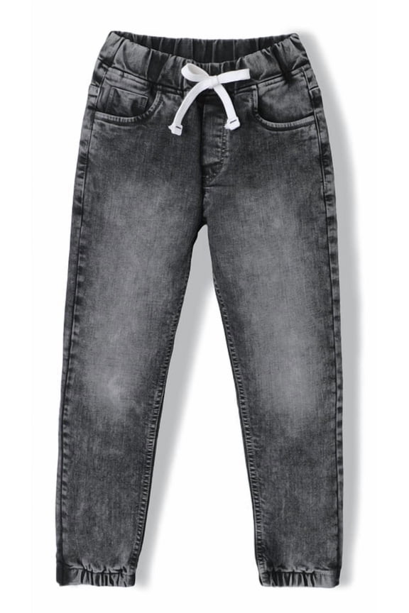 Boys Denim Jeans - Stretchable Cotton Fabric - Slim Fit - Round Elastic at Waist & Leg Opening 5799jogden DX 10