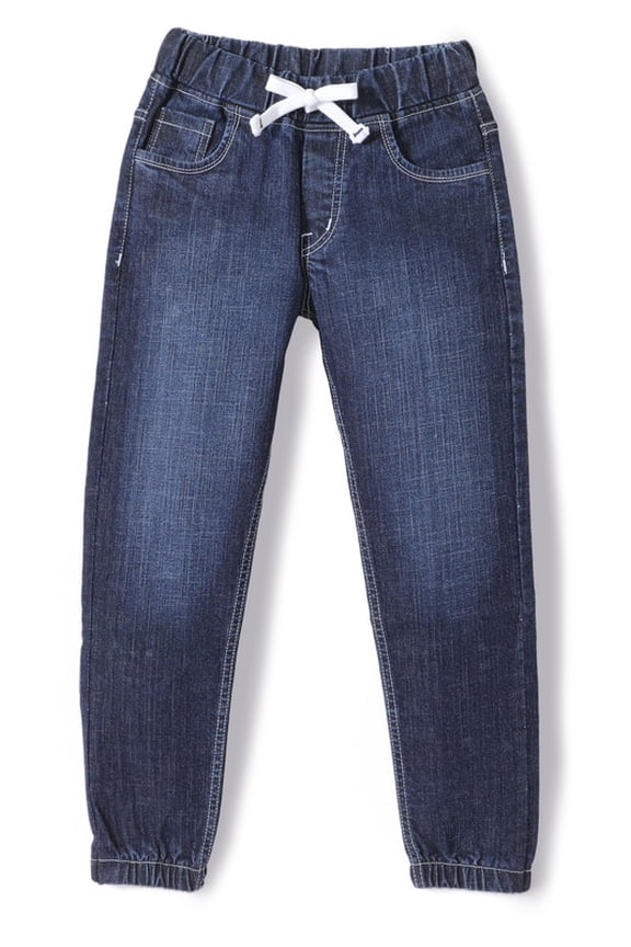 Boys Denim Jeans - Stretchable Cotton Fabric - Slim Fit - Round Elastic at Waist & Leg Opening 5799jogden DX 14