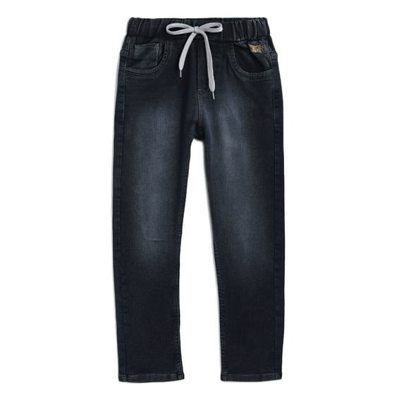 chopper club Boys Jeans - Elastic Waist with Drawstrings Stretchable Denim Pants in Slim Fit 26