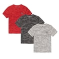 thumbnail image 1 of chopper club Boys Sports T Shirts Polyester Non-Lycra Zip Dry Pack of 3 Tees Ultra Soft| Super wick- Red|Anthra|Steel 14, 1 of 3