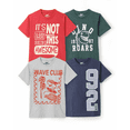 thumbnail image 1 of Chopper Club Boys Regular Fit T-Shirts, Pack of 4 in Sustainable Jersey Fabric, Sizes 5-14, 1 of 6