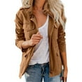 thumbnail image 1 of chouyatou Women's Fall Stand Collar Zip Up Military Cotton Utility Safari Jacket, 1 of 5
