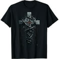 thumbnail image 1 of christian t-shirt religious clothing crucifix shirt T-Shirt, 1 of 4