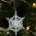 thumbnail image 1 of christmas angel wings ornament, clear acrylic crystal angel wings christmas tree hanging decoration for xmas holiday wedding party home decor, 1 of 6