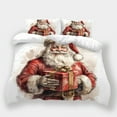 thumbnail image 1 of christmas bedding suit 3D santa claus gift printed duvet quilt cover set kid adult highend bedroom decor, 1 of 5