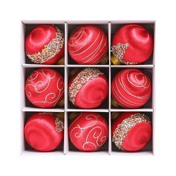 christmas decorations 9 Christmas ball decorations, Christmas tree decorations, 3.14-inch Christmas bulb decorations, Christmas tree dresses, family party festival decorations