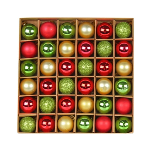 christmas decorations Christmas ball decorations, 30mm shatter-resistant Christmas tree pendants, 36 pieces per package