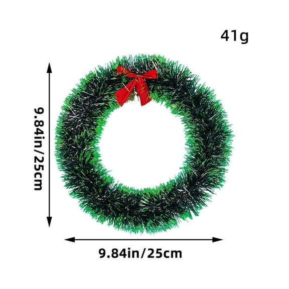 christmas decorations Christmas bow wreath 25-30 cm, white and green top Christmas wreath, shopping center window Christmas decoration