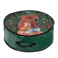 thumbnail image 1 of christmas decorations Christmas wreath storage bag - Wreath holiday container with transparent window - tear-resistant fabric, 1 of 6