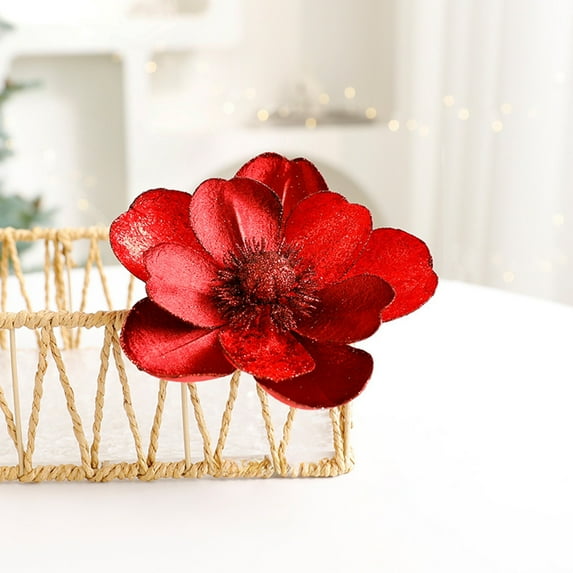christmas decorations Diy Christmas decorative artificial flowers Christmas Flannel 5.9 Christmas Flowers Christmas Tree Decoration Flower arrangement