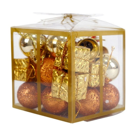 christmas decorations New mini Christmas multi-pack gift box with colorful bell cones, Christmas tree pendants and Christmas decorations