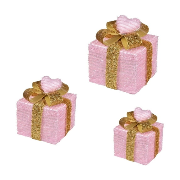 christmas decorations A set of Christmas light box remote controls, 3 LED gift boxes for outdoor high-rack Christmas gift box decoration, indoor and outdoor patio decoration