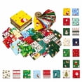 thumbnail image 1 of christmas fabric fat quarters christmas fabric Precut Cotton Squares Strips Santa Snowman Snowflake Prints for Quilting Sewing Patchwork DIY Craft Holiday Party Decor Supplies,A-35PCS, 1 of 4
