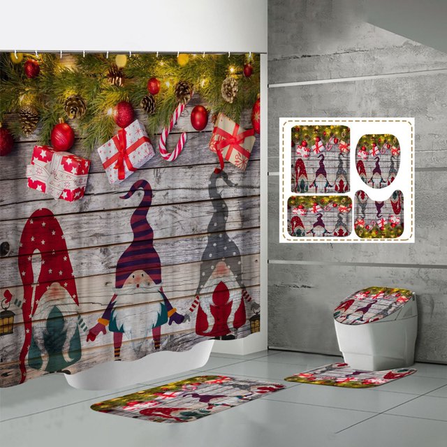 christmas fabric shower curtain shower curtain and rug set mold and