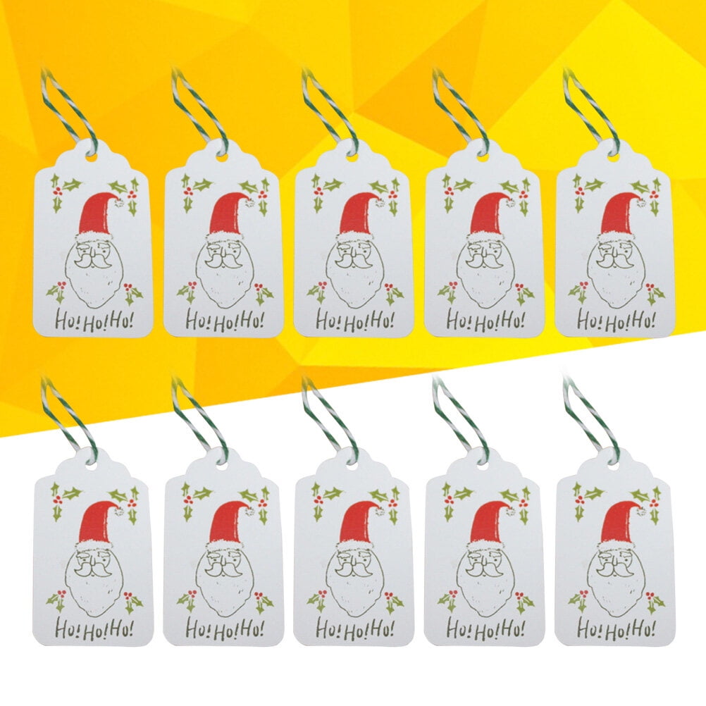 christmas hanging tags 50PCS Christmas Gift Tags Kraft Tags Santa Tags